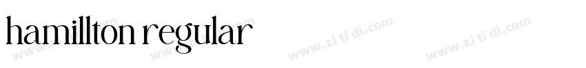hamillton regular字体转换